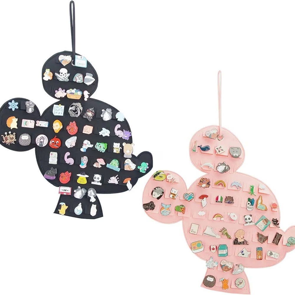 Disney Mickey Head Hanging Pin Disney Display Organizer One Pink And One Black